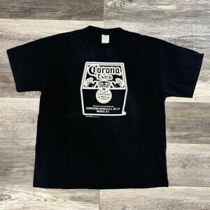 Vintage 2005 Delta Pro Weight Corona Extra Black Mens L Glow In The Dark T-Shirt